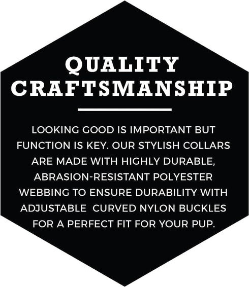 Wolfgang Premium Adjustable Dog Training Collar for Small Medium Large Dogs, Made in USA, DawnPatrol Print, Medium
