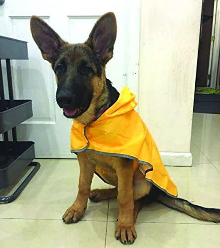 RC Pet Products Large Packable Dog Rain Poncho, Sunshine