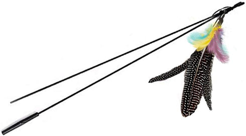 Handmade Natural Feather Cat Toy Dah Bird Refills, Interactive Cat and Kitten Toy, 6 Pack