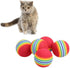 Colorful Soft Foam Rainbow Play Balls for Pet Dog and Cat Toys, 12 Count