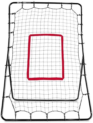 SKLZ PitchBack Baseball and Softball Pitching Net and Rebounder, Black/Red, 2' 9" x 4' 8"