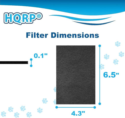 HQRP 6-Pack Activated Carbon Cat Litter Box Filters, Compatible with Van Ness Litter Box