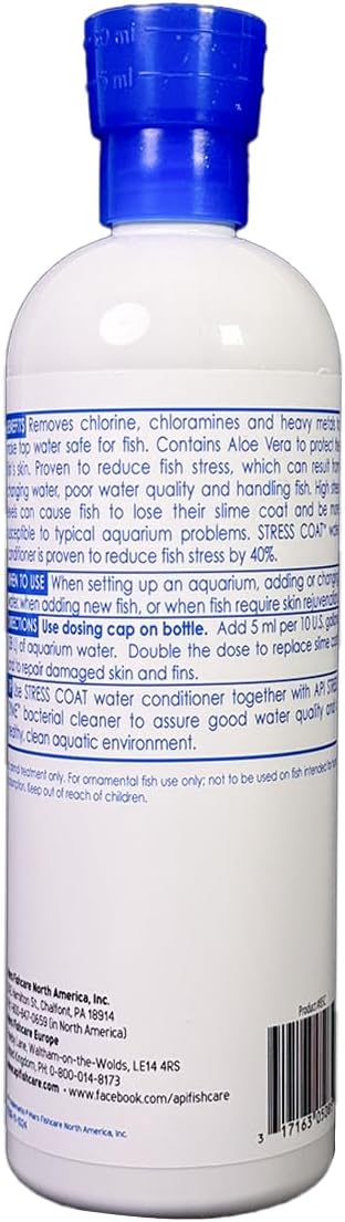 16-Ounce API STRESS COAT Aquarium Water Conditioner Bottle