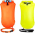 YW 2 Pack 20L Waterproof Dry Bags, Swim Buoy Float Swimming Marine Safety Inflatable Bubble Bag with Waist Belt