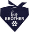 Big Brother Heart Paw Dog Bandana, 100% Cotton Adjustable Triangle for Pregnancy Announcement Photoshoot