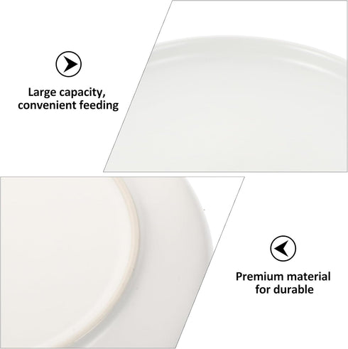 Ceramic Cat Bowls, Shallow Dog Bowls, Whisker Stress Cat Dishes, Stainless Steel White Puppy Food Ceramics