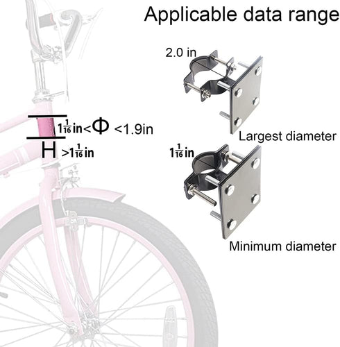 Kids Bike Basket with Fixed Holder - Small Scooter Tricycle Accessories Kit with Bells, Rust-Resistant Front Baskets