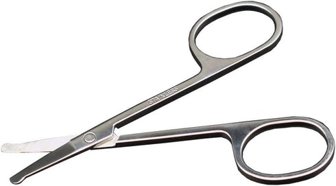 3.5-Inch Stainless Steel Round-Tip Grooming Scissors for Dog Pet Nose, Ear, Face, Paw Hair