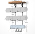 Yoga Mat Holder Accessories, Wall Mount Organizer with 4 Hooks, Storage Rack for Foam Roller, Towel, Yoga Mats