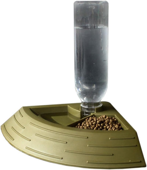 Reptile Feeder Bowl, Automatic Water Dish Dispenser, 2-in-1 Food and Water Feeding Bowls for Terrarium
