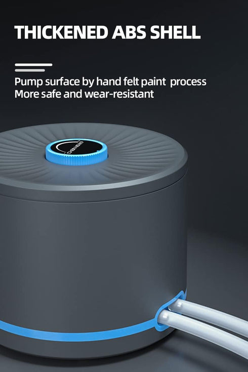 Aquarium Air Pump Dual Outlets, Ultra Quiet 20-600 Gallons, 5W 110V Silent Water Oxygen Aerator Pump, 10L/min