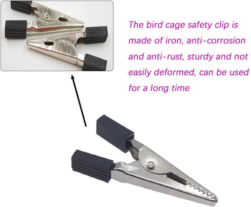 40 Pcs Pet Cage Safety Clip, Bird Cage Safety Door Lock, Parrot Cage Accessories for Birds, Anti-Escape Cage Door Clips
