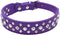 Bling Rhinestone Dog Collar, PU Leather Crystal Diamond Pet Collar for Dog Cat Puppy - Sizes S M L XL (XS, Purple)