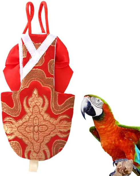 6.69X2.75In ERINGOGO Parrot Diaper Lightweight Bird Pant with Bowknot for Cockatiel Parakeet Pigeon Pet Flying Suit