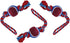 Dog Rope Toy with Tennis Ball - Fun Tug of War Toy for Aggressive Chewers, Tough Nylon Rope with Balls (3 Set)