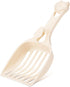 Depets Cat Litter Scoop, Durable Plastic Litter Sifter Scoop with Wide Slats for Easy Sifting - Milky White