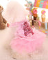 Fashion Sweet Puppy Dog Blingbling Princess Skirt, Pet Dog Lace Cake Camisole Tutu Dress, Pink Medium