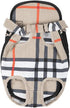 Pet Carrier Backpack, Adjustable Legs Out Front Cat Dog Carrier for Small Medium Puppies Cats (L, Plaid)