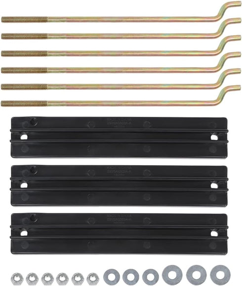 GRAND ORANGE 3 Pack Battery Hold Down Retainer Plate Kit - Fit for Club Car DS and Carryall Electric Golf Cart 1981-2013