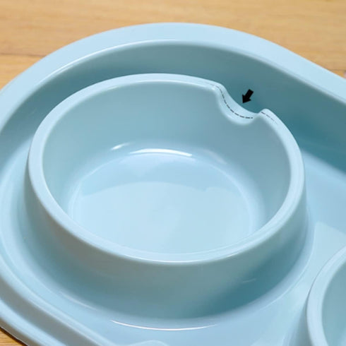 Double Dog Cat Food Bowls - Stainless Steel Pet Bowls with Non-Skid PP Station, No-Spill Feeder