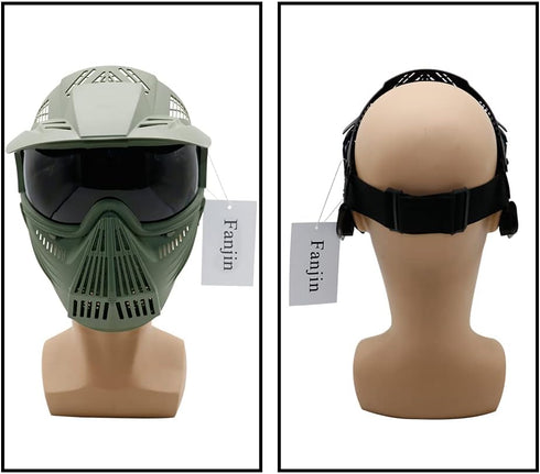 Paintball Mask, Tactical Full Face Gear with Goggles for Outdoor Activities