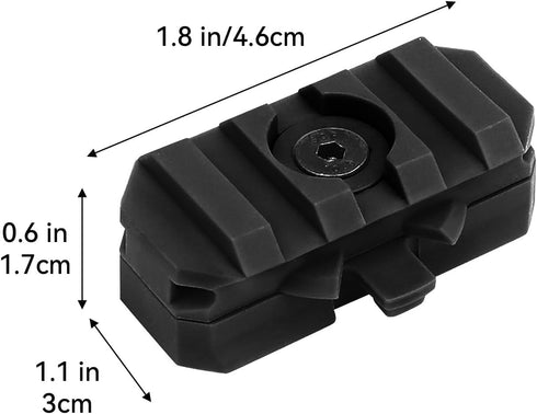 Qavctw Tactical ARC Rail Adapter Mount, 360 Degrees Rotation for 19mm Tactical Fast Helmet
