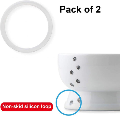 Non-Skid Silicone Protective Cover, Large Size, Pack of 2 for Necoichi Raised Food Bowl (Large)