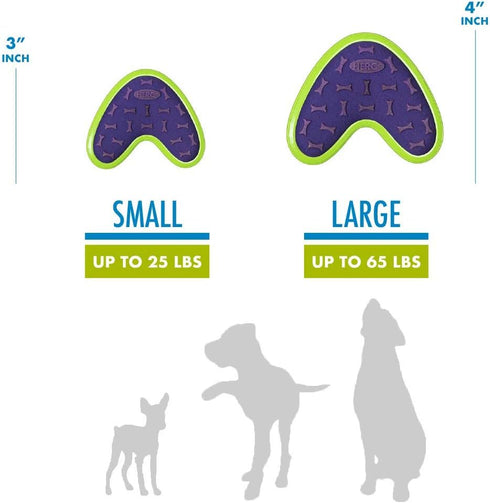Hero Outer Armor Boomerang Dog Toy - Chew Toy for Medium to Large Dogs 45-65 lbs - Purple