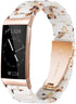 Resin Band for Fitbit Charge 4, Charge 3/3 SE, Women Men Rose Gold Buckle Wristband Strap Accessory