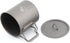 TOAKS Titanium Camping Cup, 450ml with Lid – Compact, Foldable Handle, Rustproof and Durable