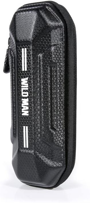 WILD MAN Hard Shell Waterproof Bike Tool Storage Bag for Mountain Road Bike MTB Cycling (XT11, Black)