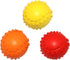 Rubber Dog Chewing Squeaky Ball Toys - Fetch Play Toy for Puppy, Small Medium Pets, Pack of 3