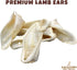 Amazing Dog Treats - Whole Full Size Lamb Ears (50 Pcs/Pack) - Natural Rawhide Alternative Dog Chews
