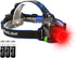 Zoomable LED Hunting Red Light Headlamp with 3 Lighting Modes, Water Resistant for Running, Camping, Hiking, Reading