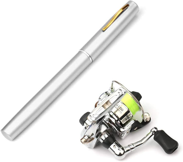 Lixada Fishing Rod Reel Combo Mini Pen Fishing Pole Kit Telescopic Fishing