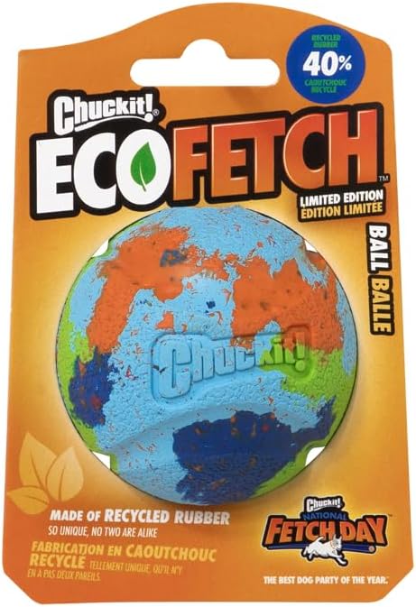 Chuckit! EcoFetch Fetch Ball Dog Toy, Medium (2.5 Inch Diameter) Pack of