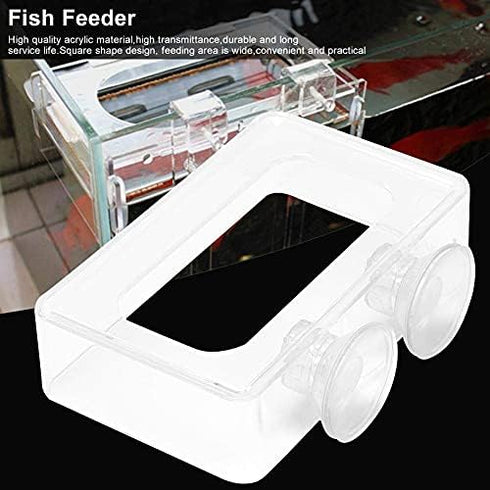 2PCS Acrylic Floating Fish Feeding Ring for Betta, Goldfish, Fish Feeding Ring for Aquarium Fish (L)