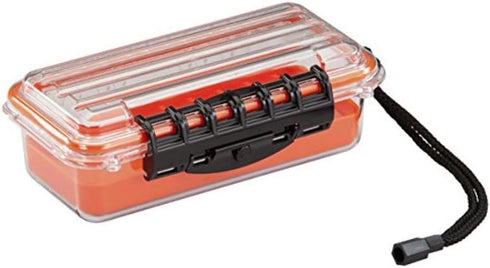 Plano Guide Series 3500 Waterproof Field Box Case, Small, Orange, Dry Box with Wrist Strap for Outdoor Gear