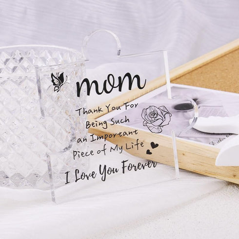 Mommy Mommy I Love You Gift for Mom Acrylic Puzzle Mom Plaque Desk Decor for Mother Birthday Christmas Gift Keepsake