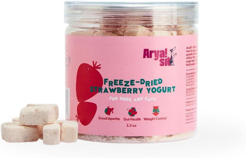 Freeze-Dried Dog Treats: Single Ingredient Strawberry Yogurt with Goat Milk