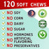 Green Lawn Chews for Dogs - Urine Neutralizer for Grass Burn Spots, Probiotics & Enzymes, Bacon Flavor, 120 Chews