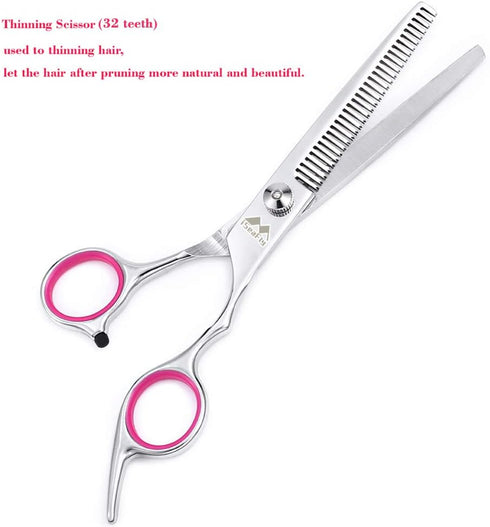 iSeaFly 6 1 Dog Grooming Kit with Round Tip, in Cat Dog Grooming Scissors, Stainless Steel Pet Grooming Shears for Full