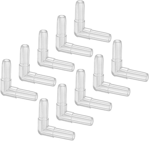 uxcell Aquarium Air Valve Connector, Plastic Inline Tubing L-Shaped Non-Return Valves for 4mm Fish Tank 10pcs