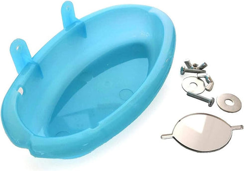 Chenchen Bird Bath with Mirror - Parrot Bathroom Bathtub with Mirror for Small Parrots, Parakeets, Canaries, African