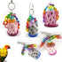 Hypeety Bird Chew Toy - Calcium Teeth Grinding Treats for Hamster, Parrot, Small Animal Cage, 1pc Color Random