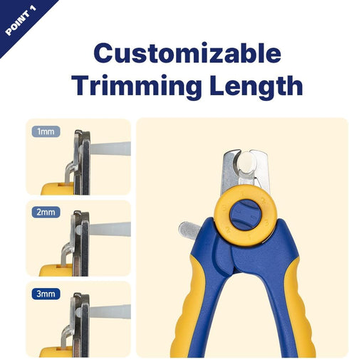 PETHROOM Dog Nail Trimmer Safe Shield Clippers with Nail File, Quick Easy Professional Trimming, Transparent Guard Guide