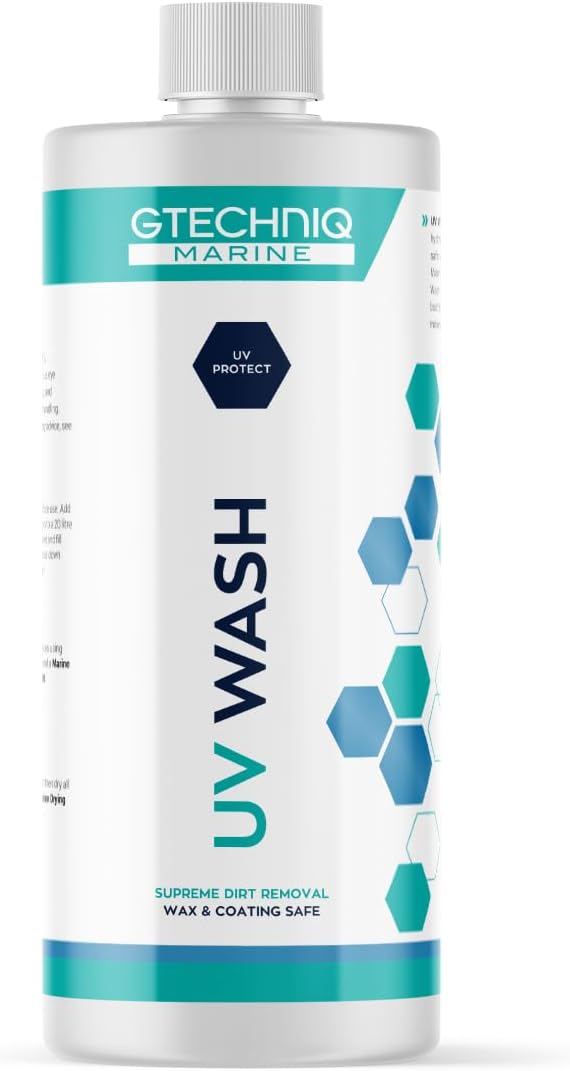 Gtechniq Marine UV Wash Concentrate for Boats, Yachts, Jet Skis, Cleans Marine Paint, Essential Cleaning Products
