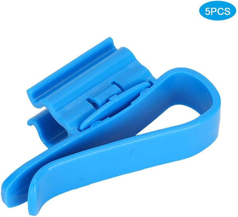 5Pcs/Set Plastic Fish Tank Hose Holder, Water Pipe Clamp, Fish Tank Water Clip for Aquarium (Blue)