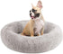 Friends Forever Grey Serena Donut Memory Foam Orthopedic Dog Bed, Soft Faux Fur Oval Cat Couch, Machine Washable
