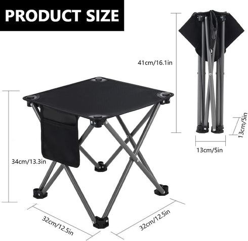 Airsnigi 3 Pack Camping Stool, Camping Foot Stools Portable Folding Camp Stool with Storage Bag, Folding Stool Suitable